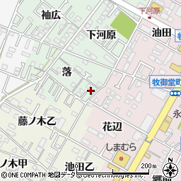 愛知県岡崎市赤渋町落27周辺の地図