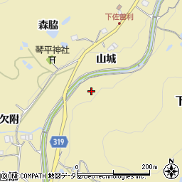 兵庫県宝塚市下佐曽利周辺の地図