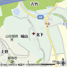 愛知県新城市牛倉北下周辺の地図