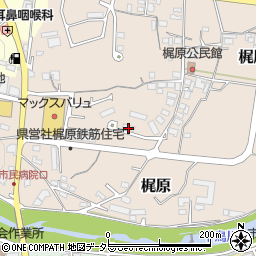 兵庫県加東市梶原167周辺の地図