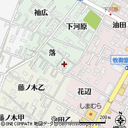 愛知県岡崎市赤渋町落25周辺の地図