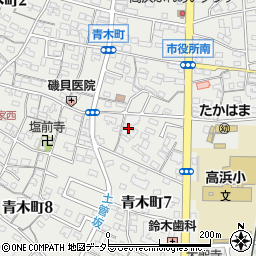 愛知県高浜市青木町周辺の地図