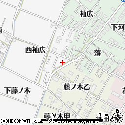 愛知県岡崎市中之郷町西袖広43周辺の地図