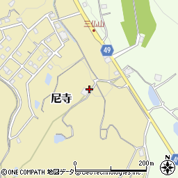 兵庫県三田市尼寺423周辺の地図