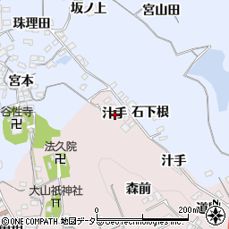 愛知県知多郡阿久比町萩汁手周辺の地図