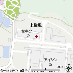 愛知県岡崎市岡町上権現周辺の地図