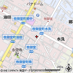 愛知県岡崎市牧御堂町周辺の地図