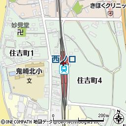西ノ口駅周辺の地図