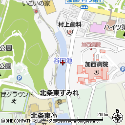 谷田池周辺の地図