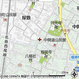 愛知県安城市桜井町寒池2-1周辺の地図
