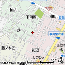 愛知県岡崎市赤渋町落1周辺の地図