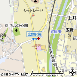 兵庫県三田市上井沢135周辺の地図