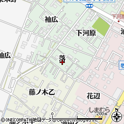 愛知県岡崎市赤渋町落18周辺の地図