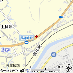 長篠城前周辺の地図