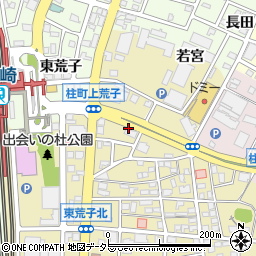 愛知県岡崎市柱町上荒子周辺の地図