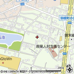 愛知県岡崎市羽根町小豆坂周辺の地図