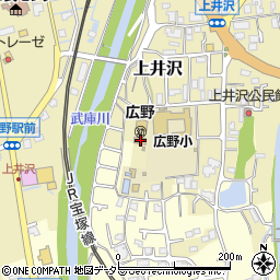 兵庫県三田市上井沢310周辺の地図