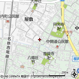 愛知県安城市桜井町寒池1-7周辺の地図