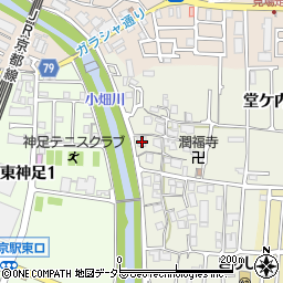 京都府長岡京市神足屋敷周辺の地図