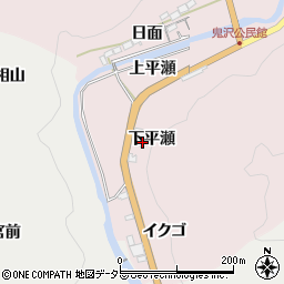 愛知県岡崎市夏山町下平瀬周辺の地図