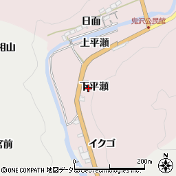 愛知県岡崎市夏山町（下平瀬）周辺の地図