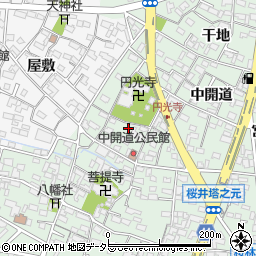 愛知県安城市桜井町寒池18-3周辺の地図