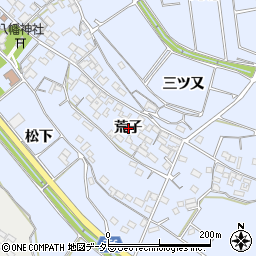 愛知県常滑市久米（荒子）周辺の地図
