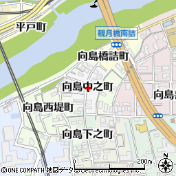 京都府京都市伏見区向島中之町周辺の地図