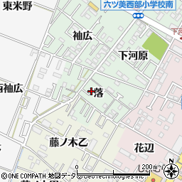 愛知県岡崎市赤渋町落15周辺の地図