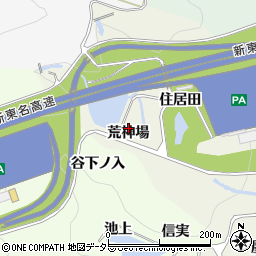 愛知県新城市富永荒神場周辺の地図