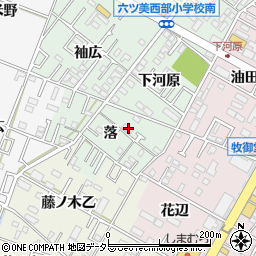愛知県岡崎市赤渋町落10周辺の地図