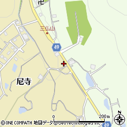 兵庫県三田市尼寺418周辺の地図
