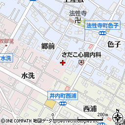 愛知県岡崎市法性寺町郷前59周辺の地図