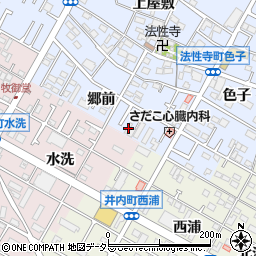 愛知県岡崎市法性寺町郷前58周辺の地図