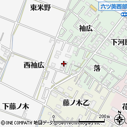 愛知県岡崎市中之郷町西袖広44周辺の地図