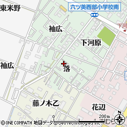 愛知県岡崎市赤渋町落14周辺の地図