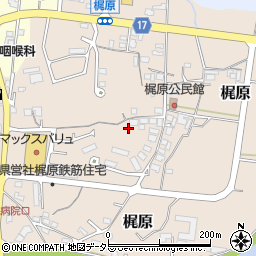 兵庫県加東市梶原191周辺の地図