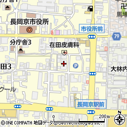 クラヴァス長岡京周辺の地図