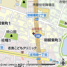 丸源ラーメン羽根店周辺の地図