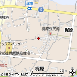 兵庫県加東市梶原192周辺の地図
