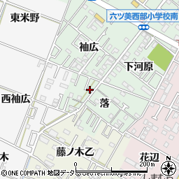 愛知県岡崎市赤渋町落34周辺の地図