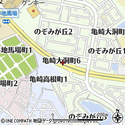 愛知県半田市亀崎大洞町6丁目周辺の地図