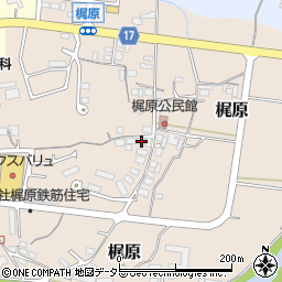兵庫県加東市梶原195周辺の地図