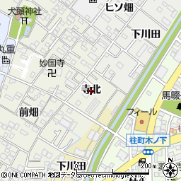 愛知県岡崎市宮地町（寺北）周辺の地図