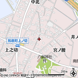 愛知県安城市和泉町上之切94周辺の地図