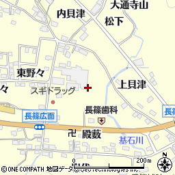 愛知県新城市長篠広面周辺の地図