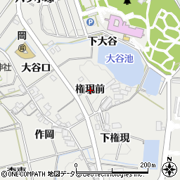 愛知県岡崎市岡町権現前周辺の地図