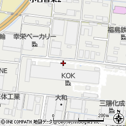 三重県四日市市小古曽東周辺の地図