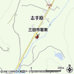 兵庫県三田市志手原216周辺の地図