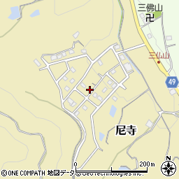 兵庫県三田市尼寺88周辺の地図